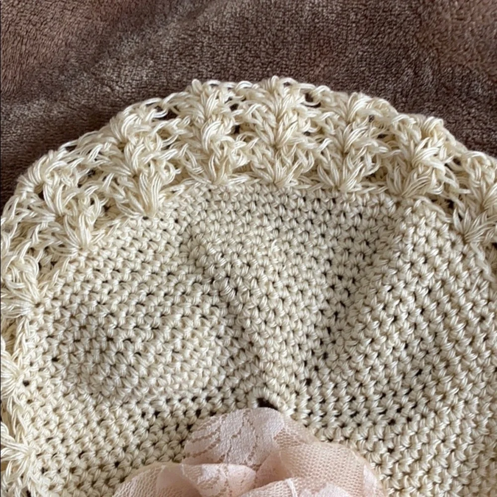 Custom Crocheted floral toddler girl beanie
